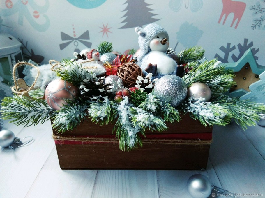 Новогодние интерьерные композиции