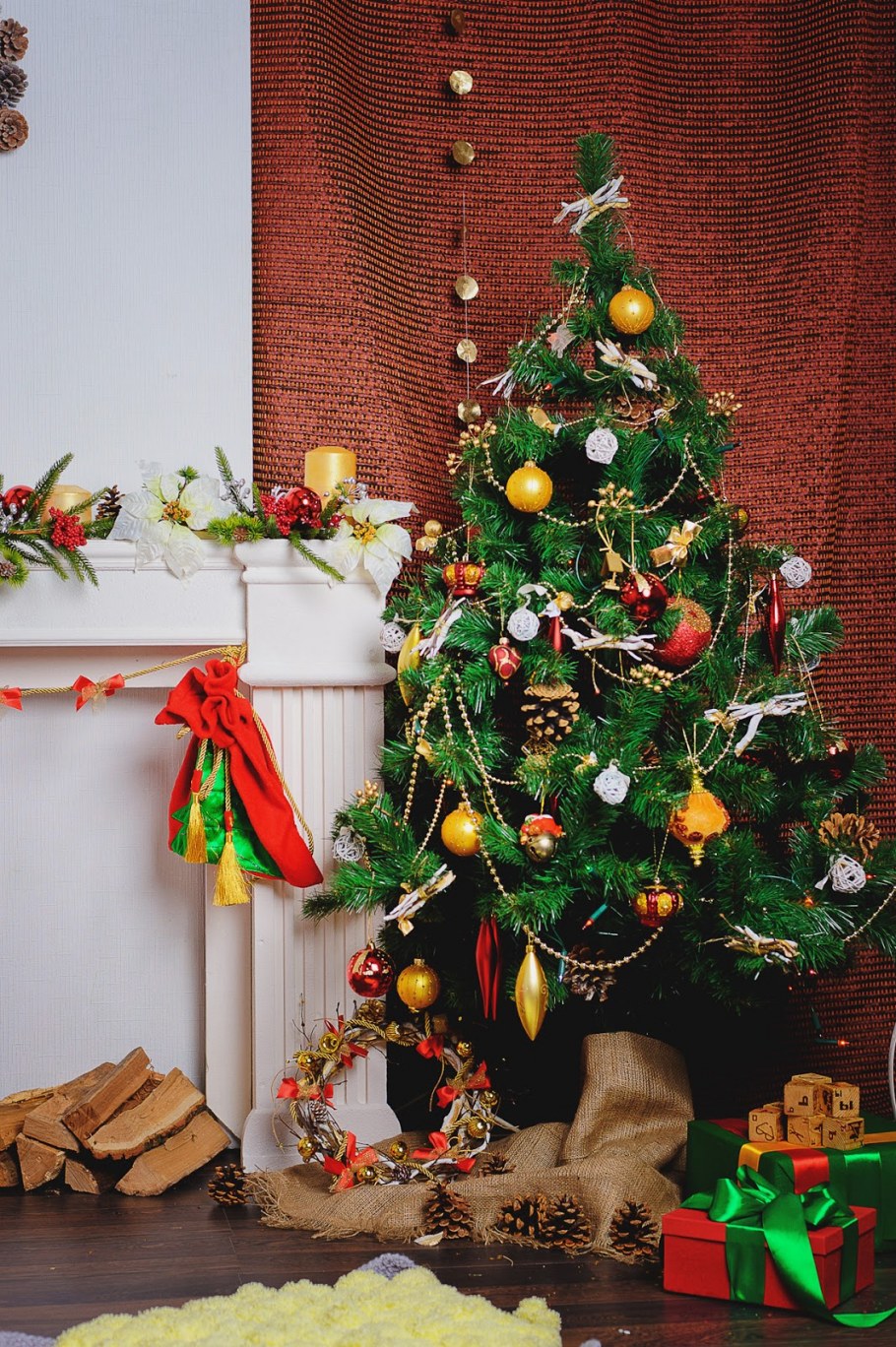 Новогодние домики со свечками