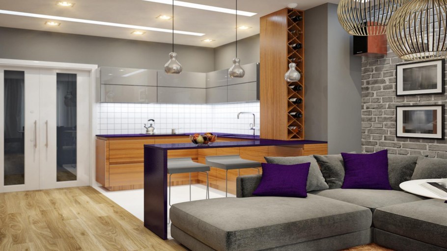 Кухня-гостиная 16м икеа