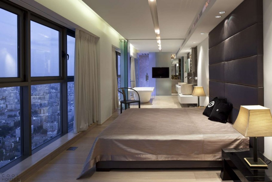 Спальня в пентхаусе