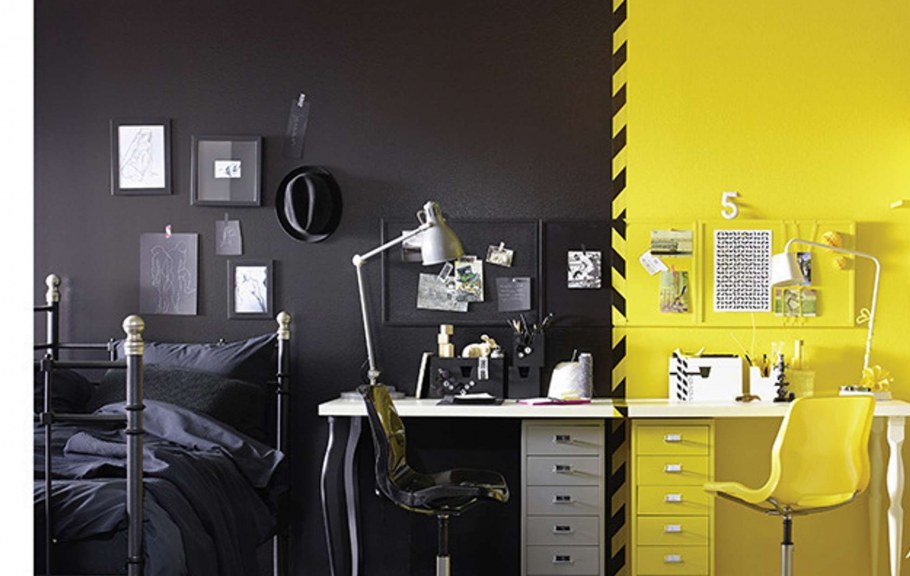 Жёлтая комната для подростка