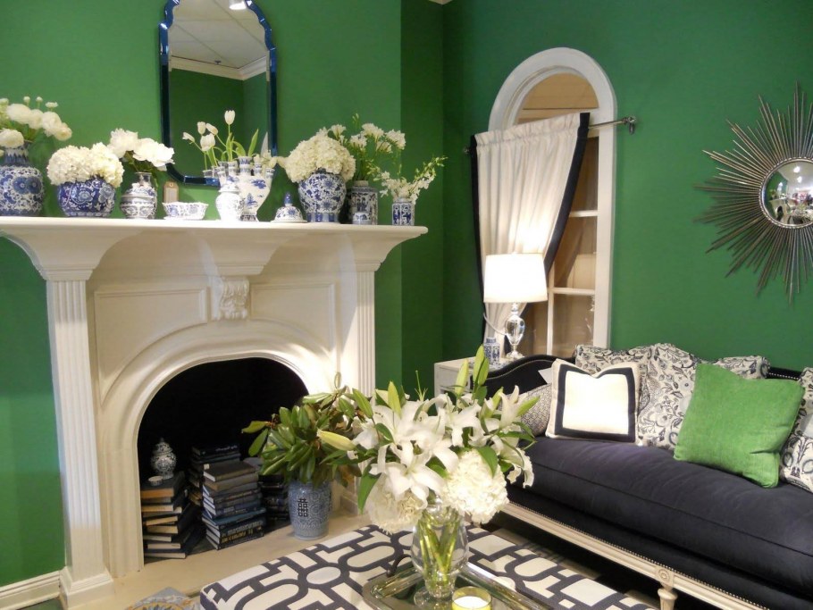 Зеленый цвет в интерьере