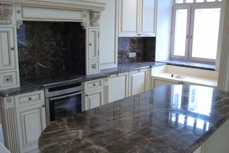 Кварц для столешницы для кухни Имперадор дарк