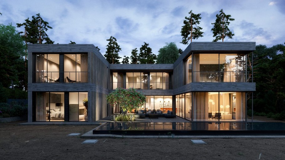 3ds Max визуализация экстерьера