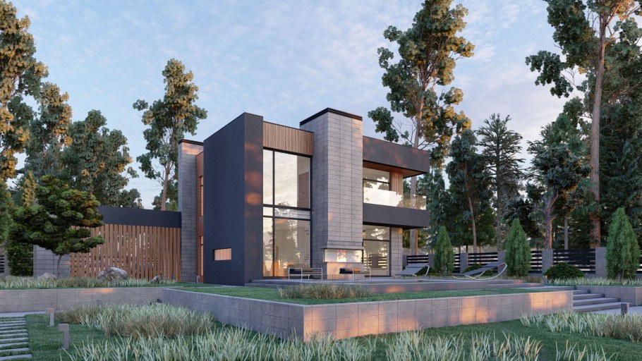 Хайтек дом из монолита