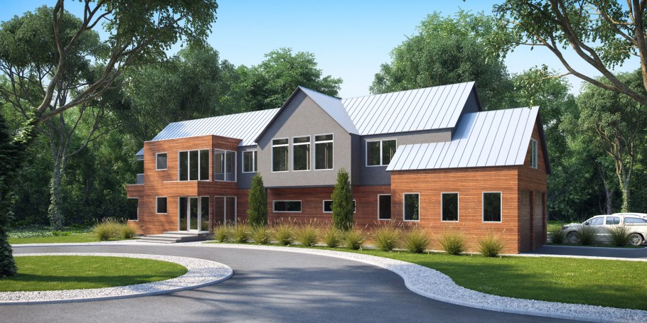 Визуализация района частных домов перспектива