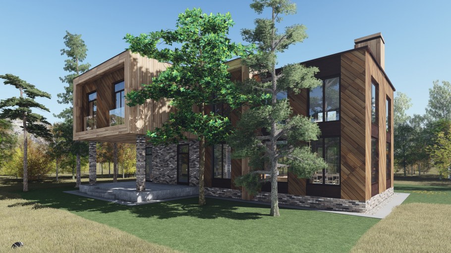 3д визуализация фасада