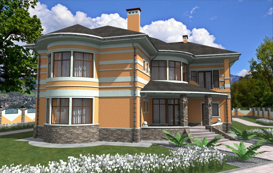 Дом проект 3д визуализация