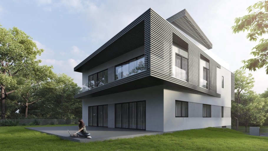 Рендер фасада 3d Max