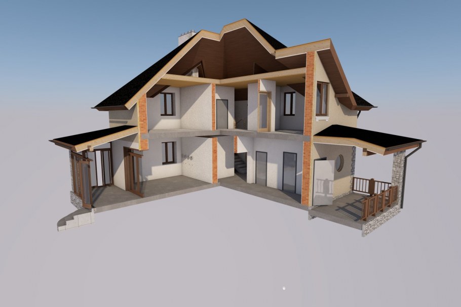 Визуализация фасадов в архикаде