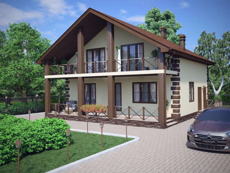 Визуализация коттеджа к 220-1р
