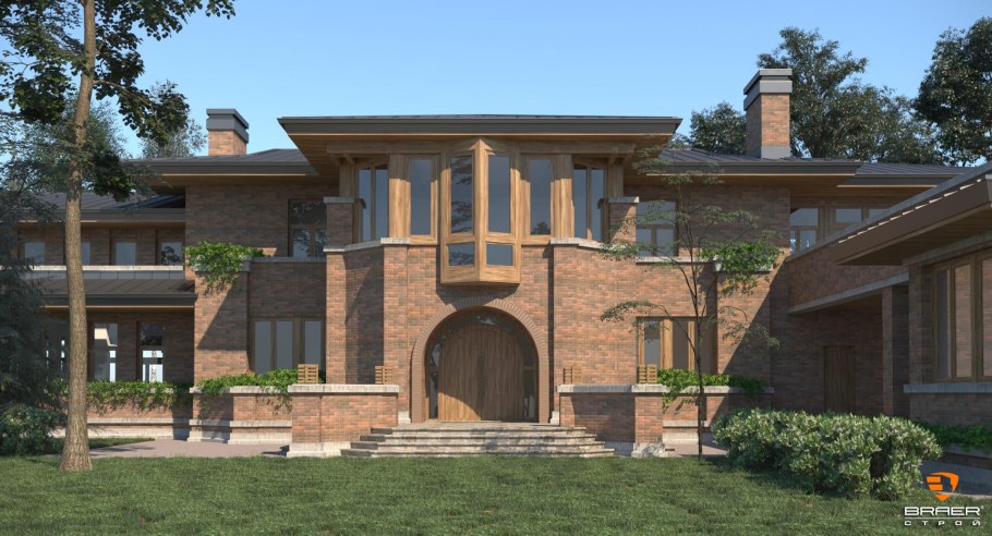Двухэтажный дом с гаражом Браер