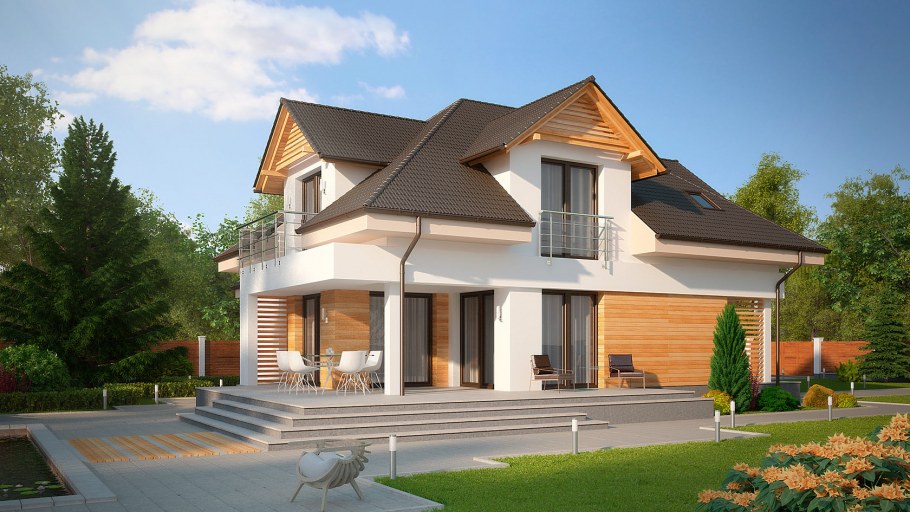 Архикад 3д визуализация коттедж