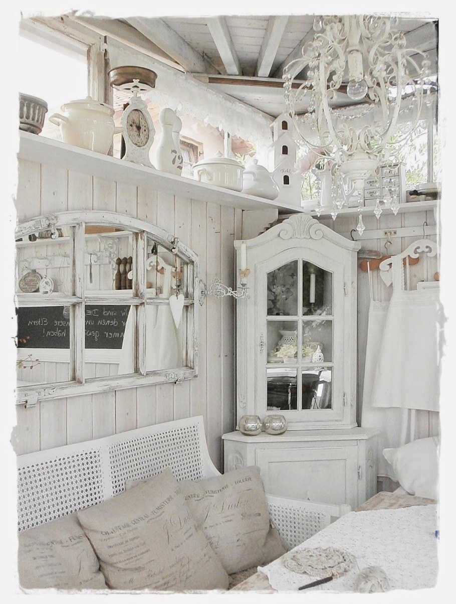 Интерьер беседки в стиле шебби Шик