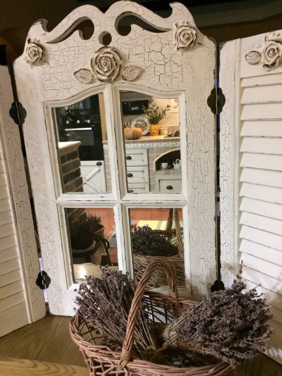 Зеркало ставни в стиле Прованс