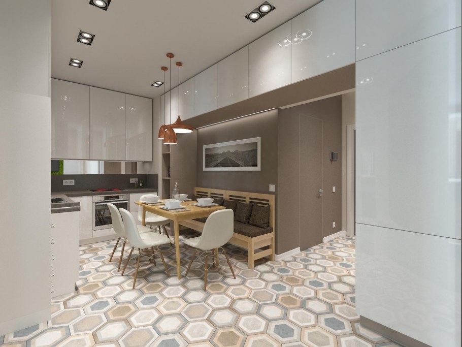 Кухня-гостинная ЖК Ботанический лайф