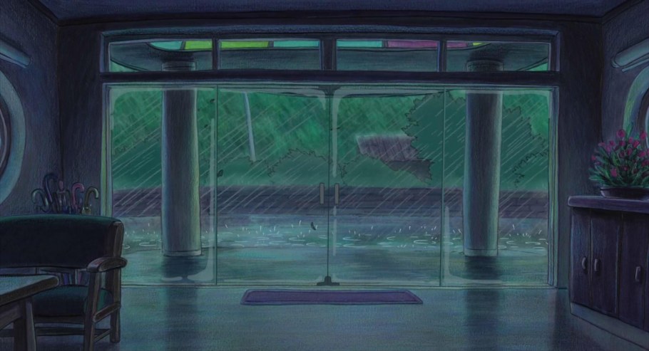 Аниме возле окна в комнате