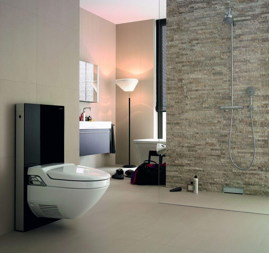 Унитаз-биде подвесной Geberit AQUACLEAN 8000 Plus 180.100.11.2 с горизонтальным выпуском