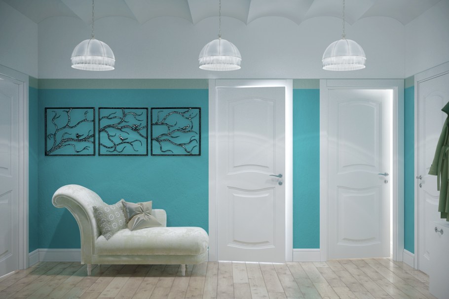 Прихожая в морском стиле