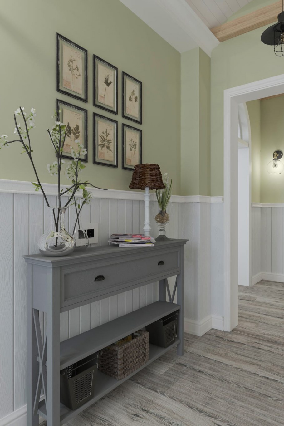 Прихожая в итальянском средиземноморском стиле