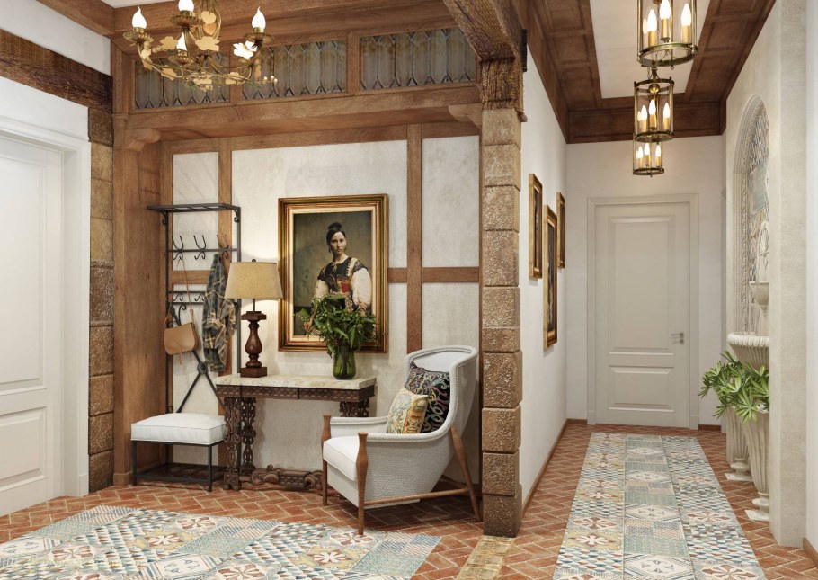 Прихожая в среднеморском стиле