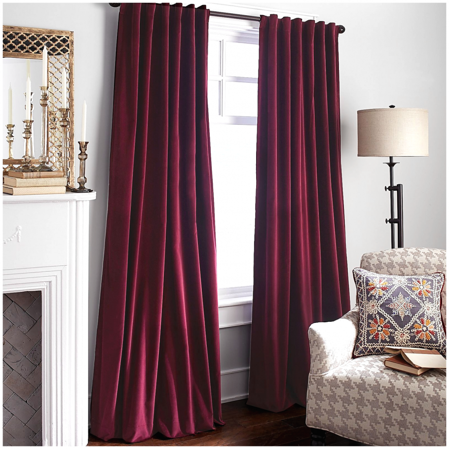 Шторы икеа бархат бордо