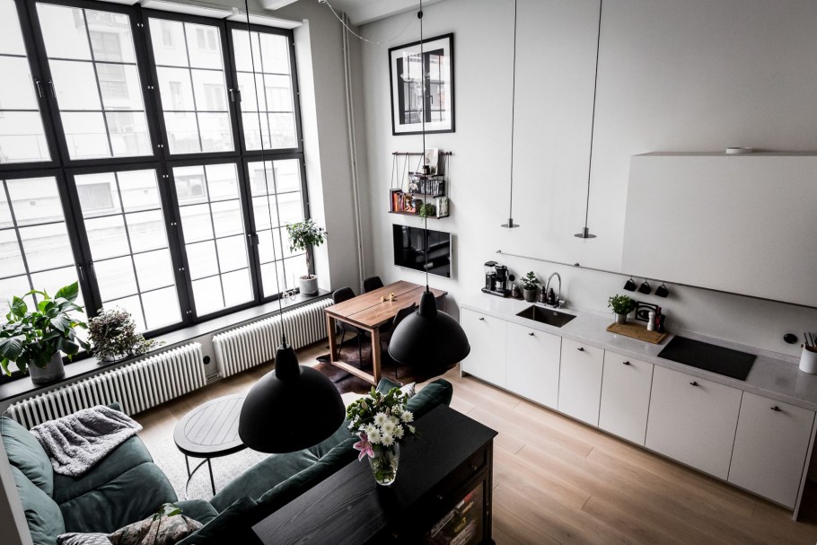 Скандинавский лофт с антресолью