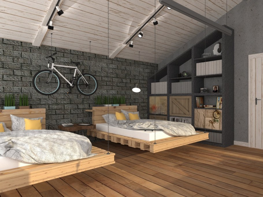 Спальня для мальчика в стиле лофт
