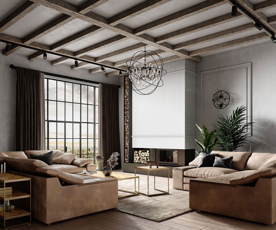 Декоративные балки на стену