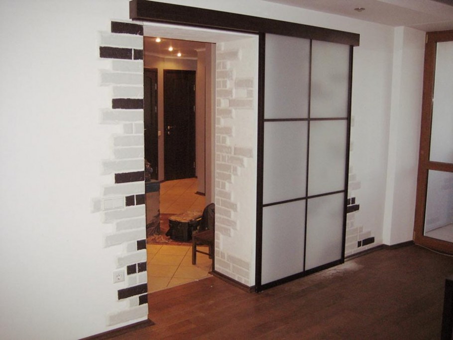 Раздвижная перегородка из реек