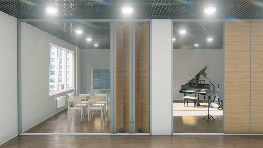 Сдвижная перегородка межкомнатная профиль СИАЛ