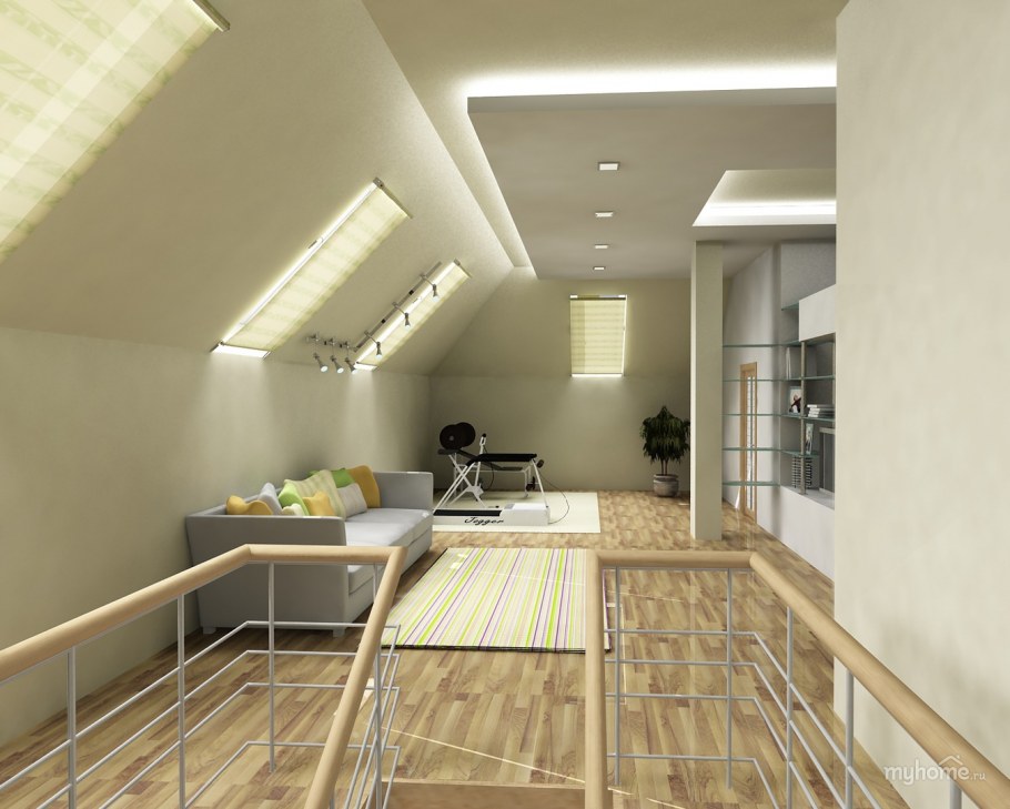Интерьер мансарды