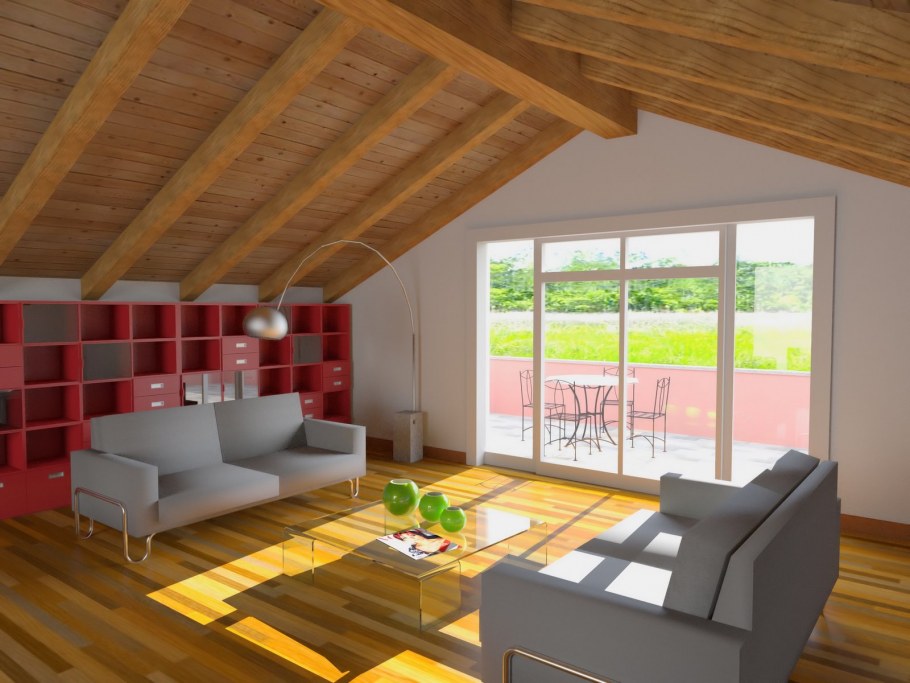 Мансардная крыша внутри