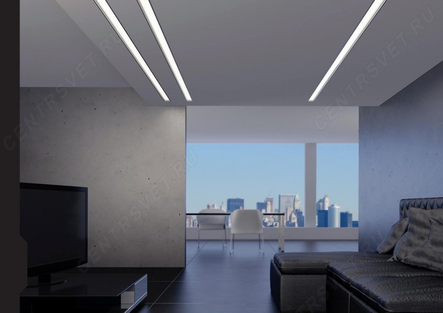 Световой профиль в интерьере