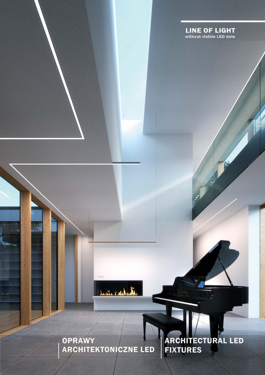 Светодиодный профиль на потолке