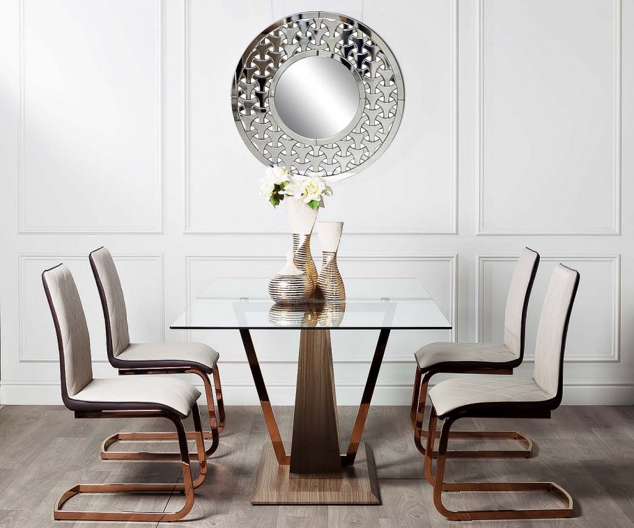 Стол обеденный со стеклом 30f-907