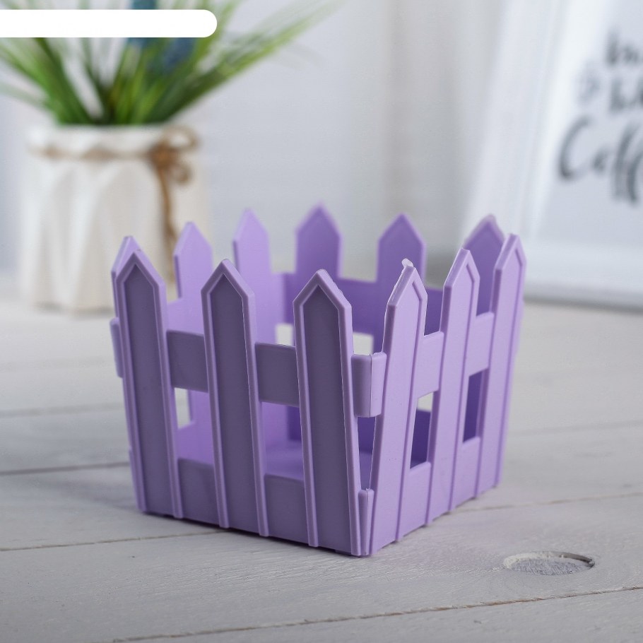 Ограждение декоративное ППК "заборчик" 500х175х12 зеленый