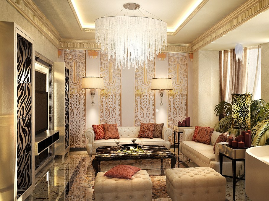 Однокомнатная квартира в стиле арт деко