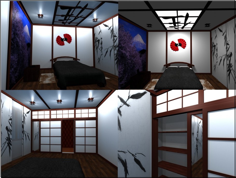 Комната атмосферная в японском стиле