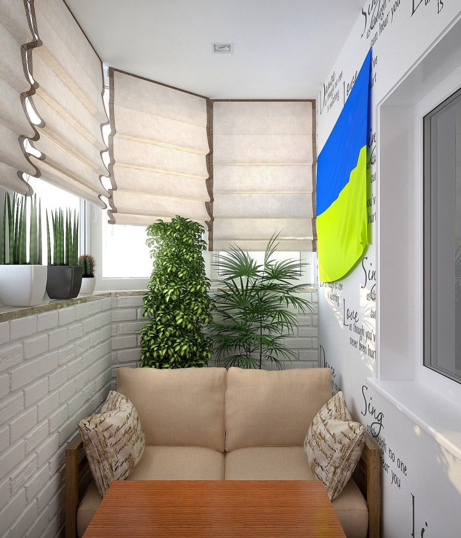 Интерьер балкона в квартире