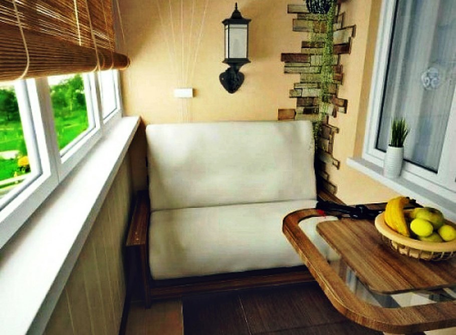 Лоджия в эко стиле