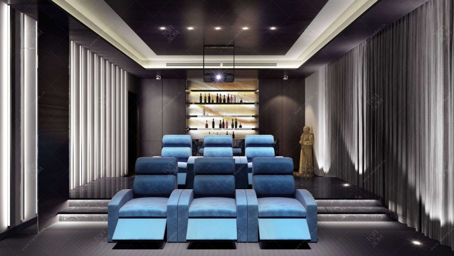 Интерьер фойе кинотеатра