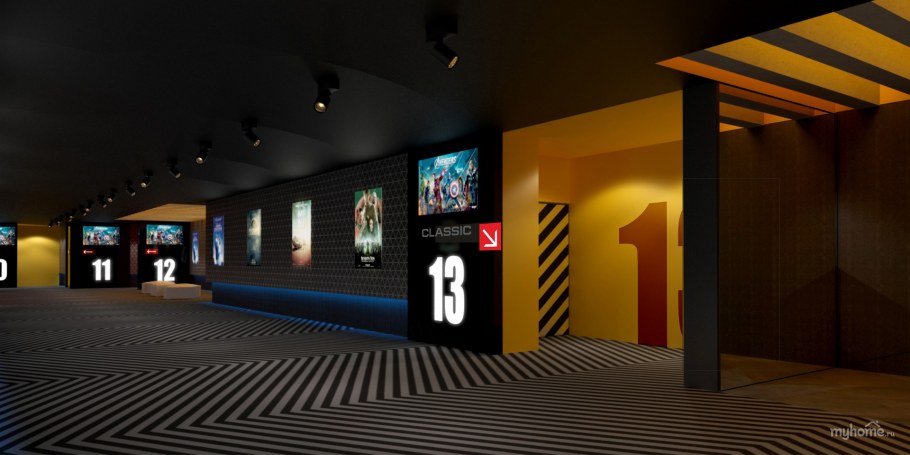 Интерьер холла кинотеатра
