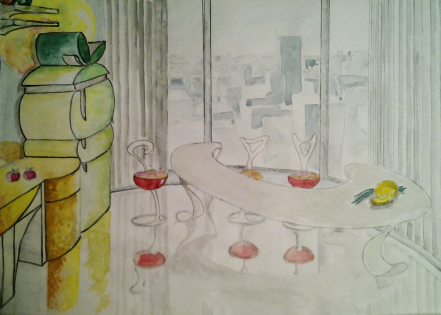 Комната гуашью