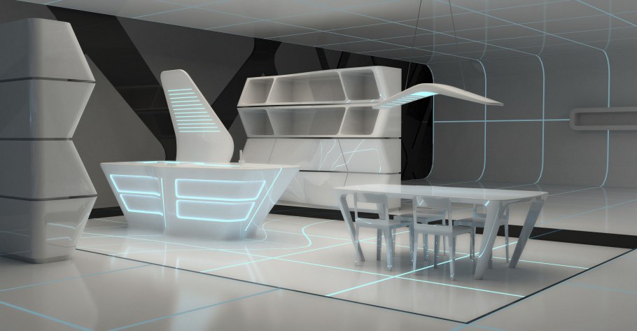 Кухня corian tron 3d модель