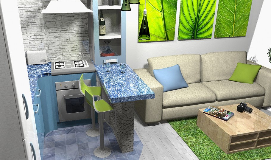 Планировка маленькой студии 20 кв м