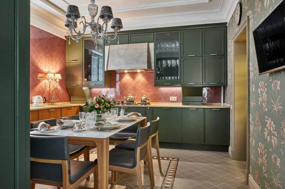 Кухня Неоклассика изумруд