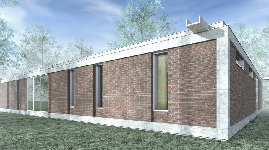 Дом из бруса с прямой крышей