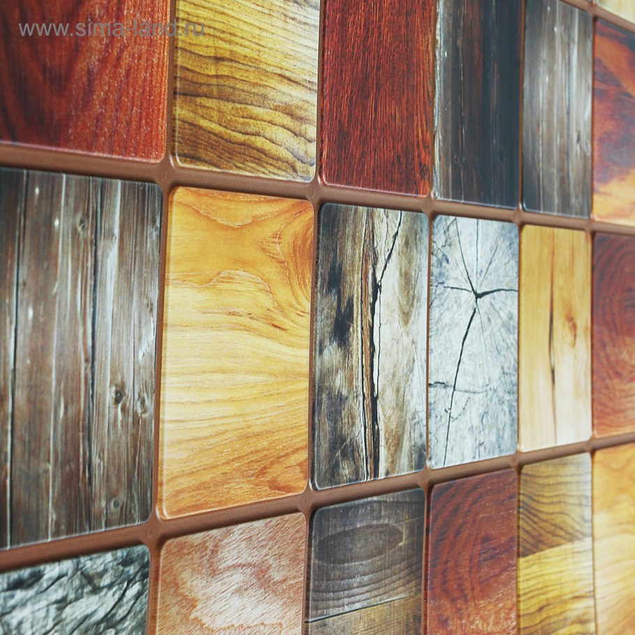Панель ПВХ 955*480 дерево брус мореный