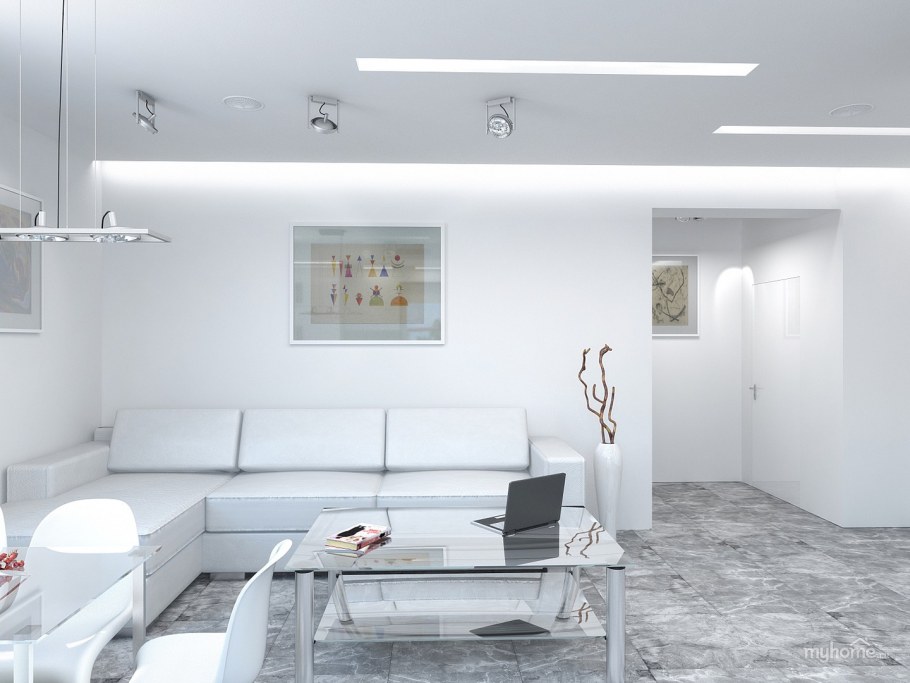 Белый минималистичный интерьер